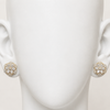 White silicone head with Swarneva Celestial Dewdrop Earrings – correct scale and earlobe placement, 6.3g