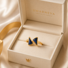 Swarneva Aura Prism Open Ring in premium cream luxury jewelry box gifting