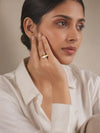 Aura Parallel Open Ring by Swarneva – gold plated pink stone jewelry video | size 8 adjustable 12.5g