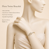 Gold alloy Flora Twine Bracelet on mannequin wrist, L48 x W54 mm, 9.4 g, floral vine design.