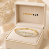 Swarneva The Ritz Silhouette Bracelet in premium jewelry box, gold alloy geometric bracelet, 45 x 55 mm