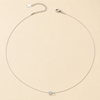 Swarneva Aura Floating Solitaire Necklace dainty silver crystal solitaire barely-there pendant product photography