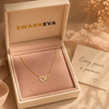 Swarneva Infinity Heart Necklace in premium cream blush luxury jewelry gift box
