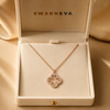Swarneva Lumina Filigree Necklace in premium cream luxury jewelry gift box