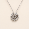 Swarneva Magnetic Rose Clover Necklace 2-in-1 rose gold crystal quatrefoil pendant magnetic convertible product photography