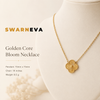 Swarneva Magnetic White Clover Necklace mannequin catalog card, 2-in-1 magnetic white clover crystal pendant