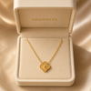Swarneva Magnetic White Clover Necklace in premium cream luxury jewelry gift box