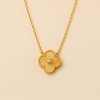 Swarneva Magnetic White Clover Necklace 2-in-1 crystal pave white quatrefoil pendant magnetic convertible product photography