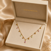 Swarneva Riviera Chevron Necklace in premium cream luxury jewelry gift box